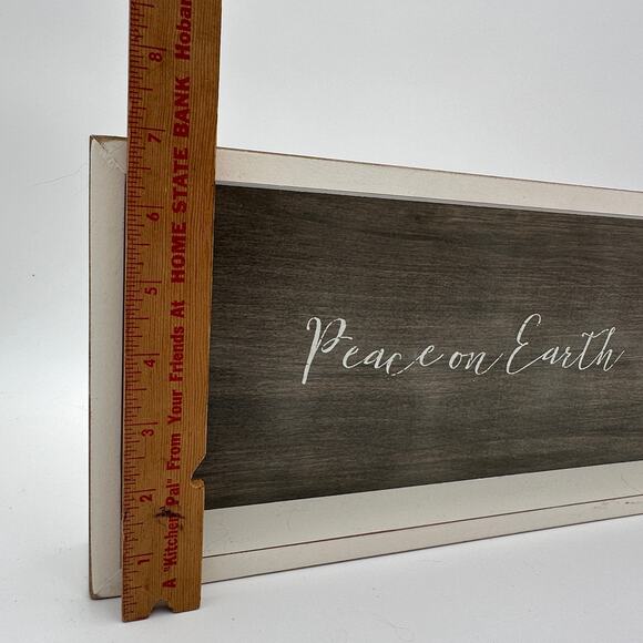 Peace on Earth Wooden Reclaimed Wood Holiday Decor - Picture 3 of 6